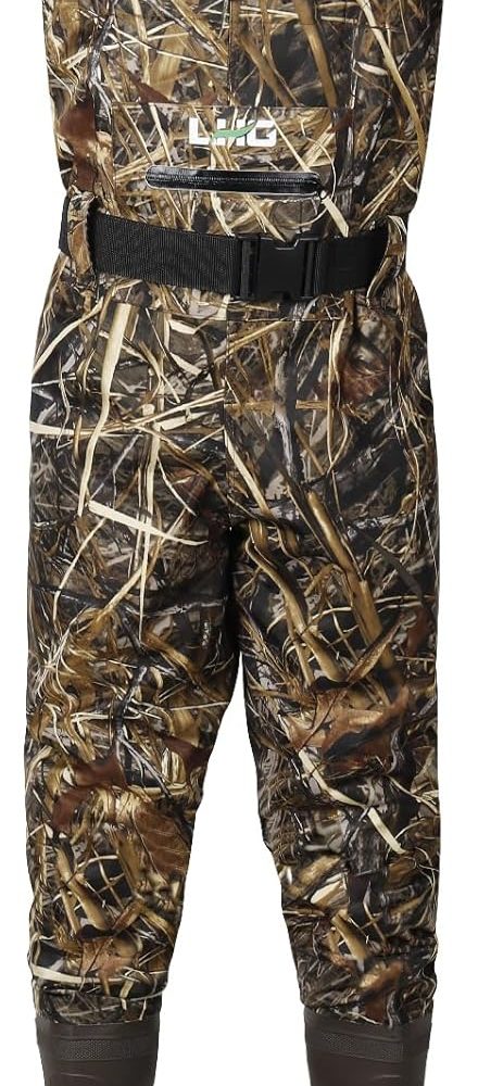 LHG Fishing Waders Waterproof Bootfoot Chest Waders 2-Ply 420D Nylon/PVC Duck Hunting Wader for Men Women